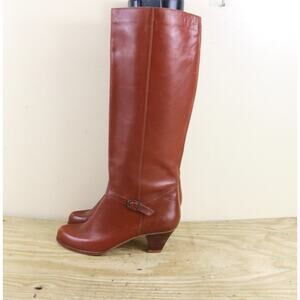 New Vintage Bootalinos Boots By Corelli 8.5M Brown Leather Zip Up Tall